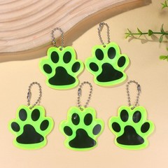 10Pcs Paw Reflective Keychain Night Safety Double-sided Reflective Bag Pendant