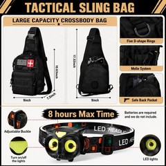294 Pcs Survival Gear Kit with Molle Bag, First Aid, Emergency Tent for Hiking,