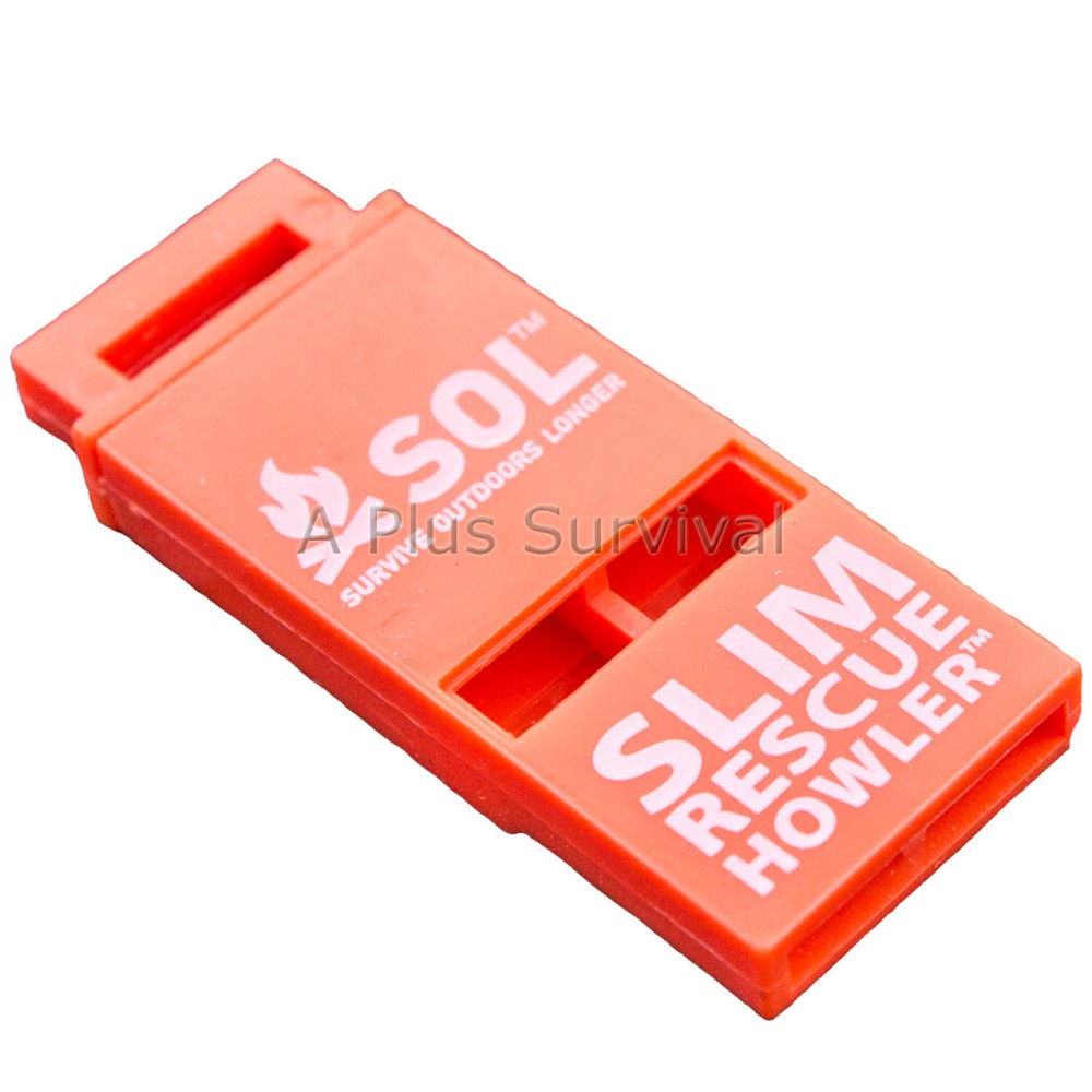 Slim Rescue Howler Whistle Ultra Light Coast Guard Approved 100 db Pealess