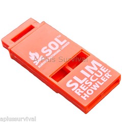 Slim Rescue Howler Whistle Ultra Light Coast Guard Approved 100 db Pealess