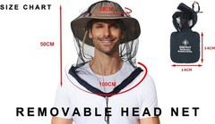 Comfortable Black Mesh Mosquito Head Nets – 2-Pack for Maximum Coverage Outdoors