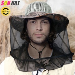 Anti-Mosquito Insect Hat Bug Bee Mesh Head Net Outdoor Camping Face Protector US