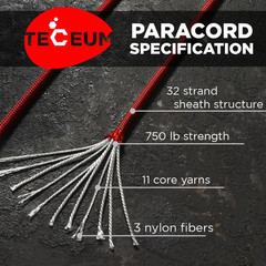Paracord Rope 550 lb Nylon Core Type III 50ft to 1000ft Survival Camping Outdoor