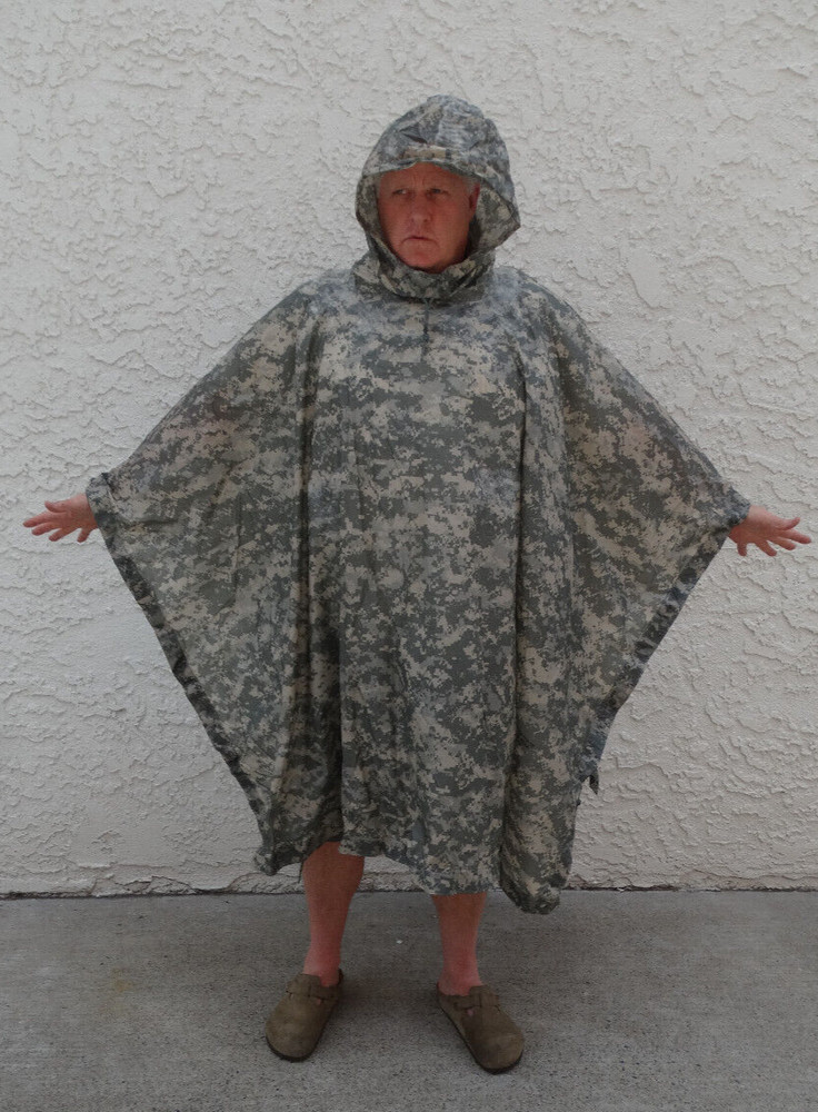 US Army ACU Wet Weather Poncho NSN:8405-01-547-2555 (USED-GOOD)