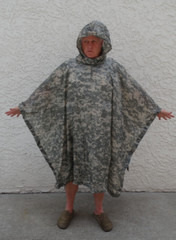 US Army ACU Wet Weather Poncho NSN:8405-01-547-2555 (USED-GOOD)