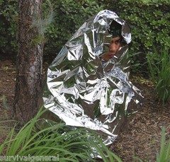 (5) Emergency Mylar Thermal Blankets Space Hiking Survival Disaster First Aid