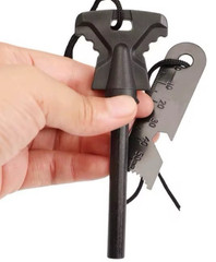 2pc Fire Starter Flint Steel Striker Survival Kit Ferro Rod Camping Outdoor Tool