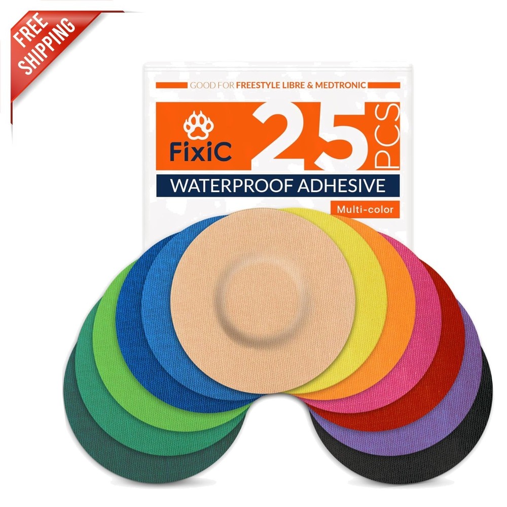 3.5″ Hypoallergenic Waterproof Sensor Covers – 25 Pack for G7 & Libre Devices