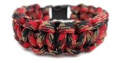Paracord Bracelet 550 Black Tactical 3/8″ Buckle (Gunslinger) Hand Made