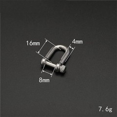 1 Pcs Stainless Steel Carabiner D Bow Shackle Fob Key Ring Hook Screw Buckle
