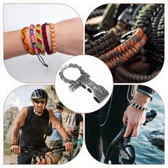 Paracord Bracelet Shackle Buckle [5PCS] – Adjustable Metal Pattern Bow Shackl…