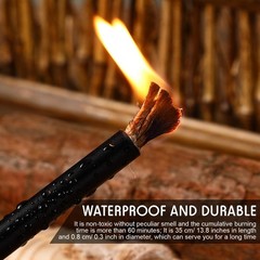 Cuerda para encender fuego con mecha de supervivencia y funda de aluminio