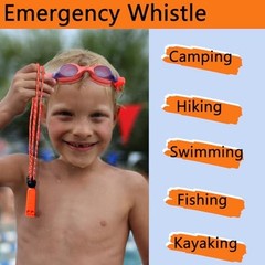 Emergency Whistle, 120db Safety Whistle Survival Shrill Loud for Camping Orange