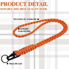Frienda 2 Set Heavy Duty Paracord Lanyard Necklace Whistles Strap Braided 550…