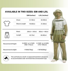 Luxurious Mosquito Protection Suit: 6-Piece Lightweight Outdoor Set – Green