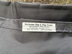 Panel Marker Aerial Liaison Government Issue Military BLACK NYLON 12’L x 28″W