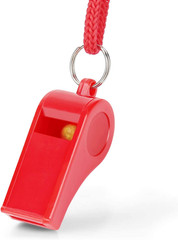 12PCS Red Emergency Whistle with Lanyard, Super Loud Plastic Whistles