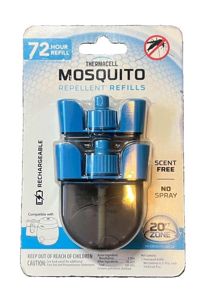 Thermacell Rechargeable Mosquito Repellent Refills 72 Hour Pack of 2 Refills