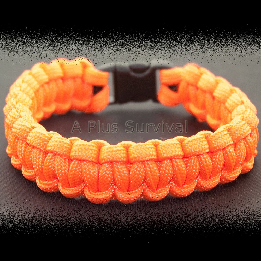 Neon Orange – Paracord Emergency Survival Rope Bracelet 550 LB – Made in the USA