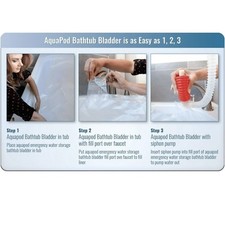 AquaPod Kit 65 gal Emergency Water Storage Drinking Water Container Home Bathtub