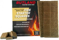 Fire Starter Cubes 144 Count Natural Wood Odorless Indoor Outdoor Grilling