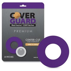 CoverGuard CGM Overpatch | Freestyle Libre 3 | Purple Center-Cut Design| 25-C…