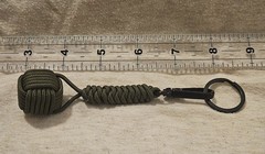 275 Paracord Dice Core Decorative Monkey’s Fist 4-1/2 Inches Long, Key Fob/Chain