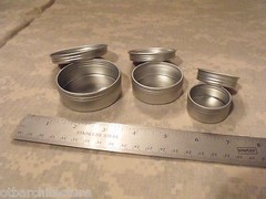 Emergency/Survival Screw Top Tin/Container: SET of (3) Sizes – Make your own kit