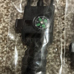 3-Pack Black Nylon Paracord Bracelets w/ Compass