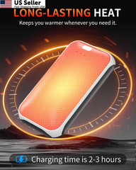 Lerat Hand Warmers 0.59″ Ultra-Slim (Pack of 2), 2 Pack Black White