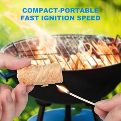 100 Counts Fire Starter, for Campfires, Fireplace, BBQ, Fire Pit, Pizza Oven,…