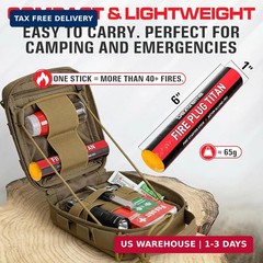 Dextreme Fire Plug Titan – Survival Fire Starting Tinder, Fire Plugs XL, Best Fi