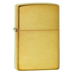 Zippo 204 Classic Brushed Brass Plated Solid Brass Engraved Windproof Lighter