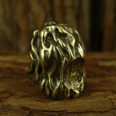 Brass “Skull” knife Lanyard Bead Paracord beads crafted for EDC gear XLH029