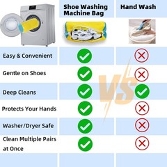 Shoe Washing Machine Bag Laundry for 0.051 cubic feet, Yellow 2Pcs