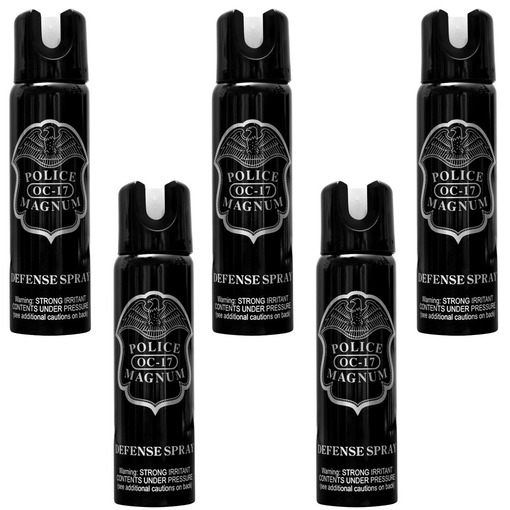 5 Police Magnum pepper spray 4oz GID Twist Lock Stream Safety Defense Security