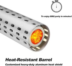 Electric Charcoal Fire Starter Lighter with Built-in Blower BBQ Smoker Grill