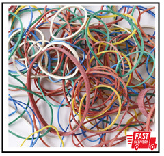 Charles Leonard Rubber Bands, 3/8 Ounce Bags, Amber, Assorted Sizes (56381)