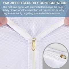 3 pcs Durable Honeycomb Mesh Laundry Bags for Delicates 12″ x 3 Medium, White