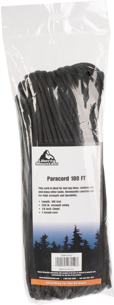 Liberty Mountain Paracord 100 Ft Paracord 100 Ft Assorted Tent Accessories Pack