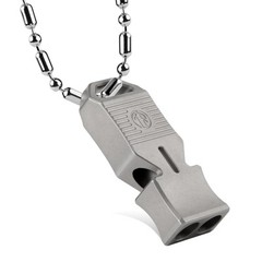 Titanium Emergency Whistle, Portable Lanyard Keychain Whistle, Loud Whistle u…