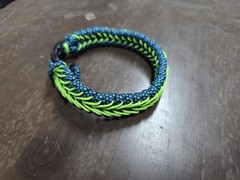 Paracord Bracelet Teal, Green, Black Clip