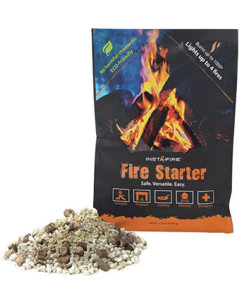 InstaFire Granulated Fire Stater All Natural Eco-Friendly Fireplace Campfire