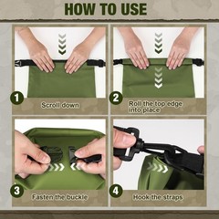 Foilswirl Bear Bag Food Storage System for Camping,10 L,Army Green