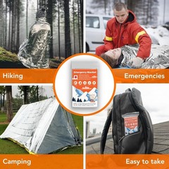 6 Pack Emergency Thermal Blanket Survival, 84” x 64” Extra Large Mylar Blanke…