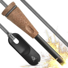 | Zünden PRO Ferro Rod Fire Starter Survival Tool – up to 15,000 Strikes, 3/8″ T