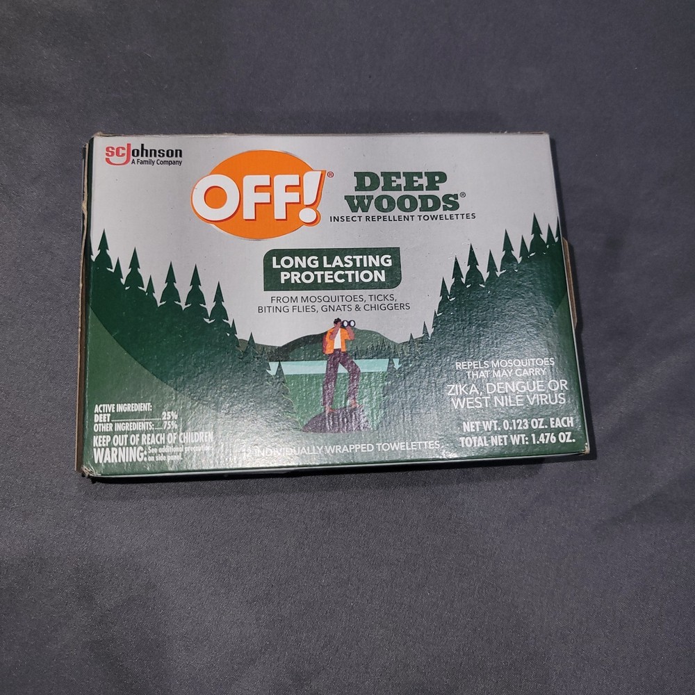 OFF! Deep Woods Towelettes Insect Repellent Pack of 12