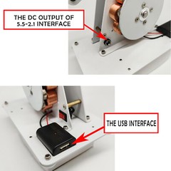 50W Portable Permanent Magnet Hand Crank Generator USB Charger Camping Outdoor
