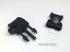 HD 5/8 Curved Whistle Buckle w/ FireSteel, Ceramic blade-striker & Compass