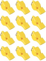 Fox 40 Classic Official 3-Chamber Pealess Whistle, Yellow (12-Pack)